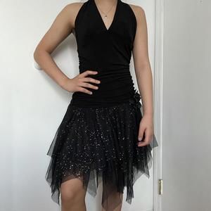 Black Dress With Tutu Halter